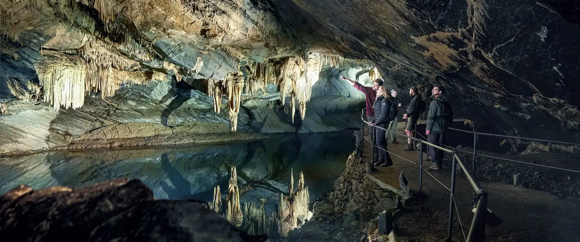 Spectacular interior of the Caves of Han