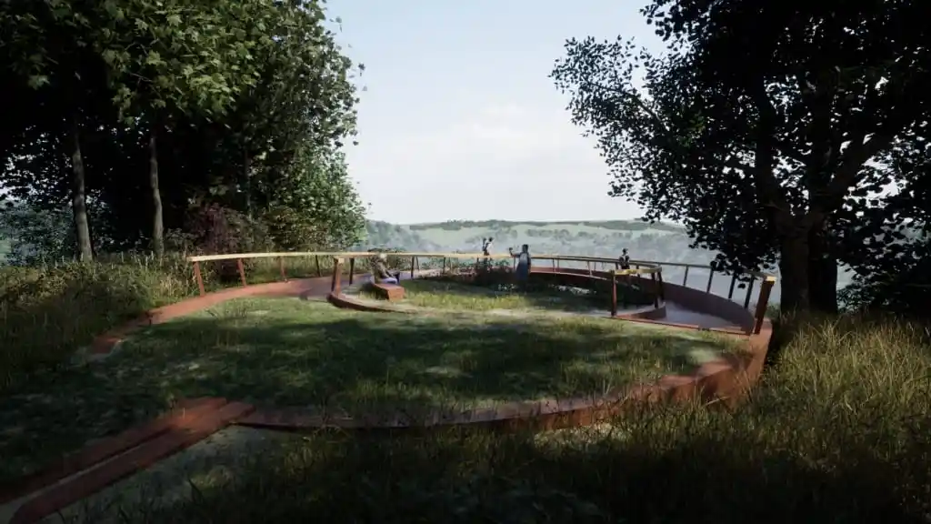 Observation platform of the Frahan viewpoint near the Semois