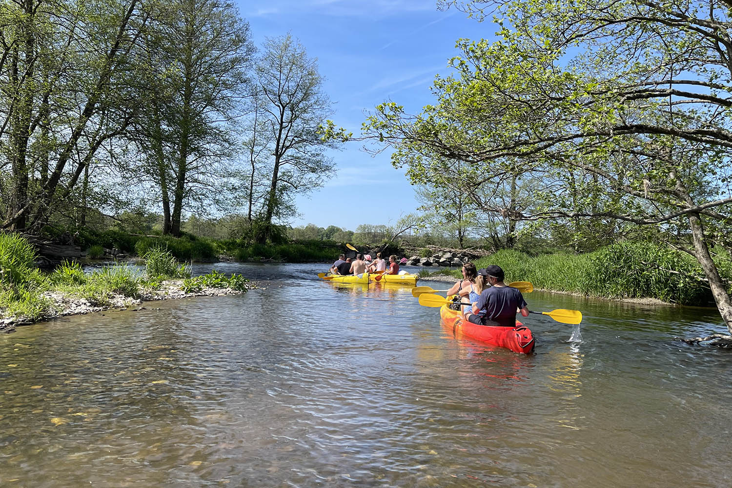 Kayak monoplace sur l'Ourthe — descente depuis Comblain-au-Pont