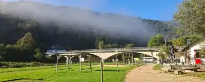 Coucher de soleil Semois depuis le camping Au Petit Ben-Gneur