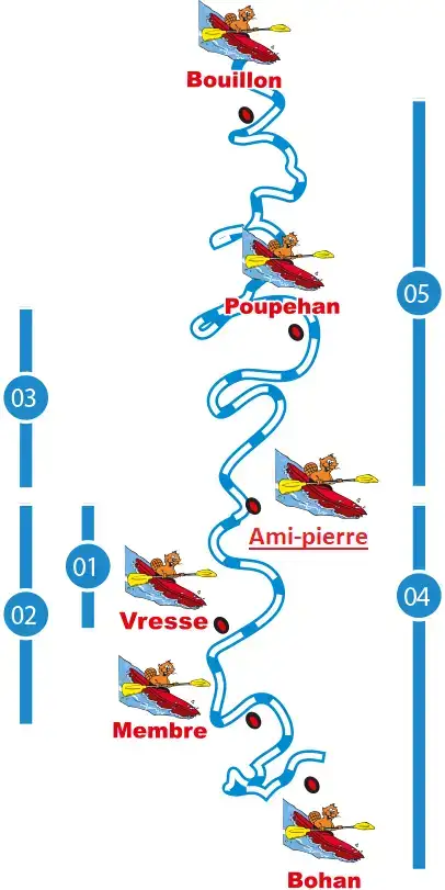 Carte du parcours familial Alle-Vresse