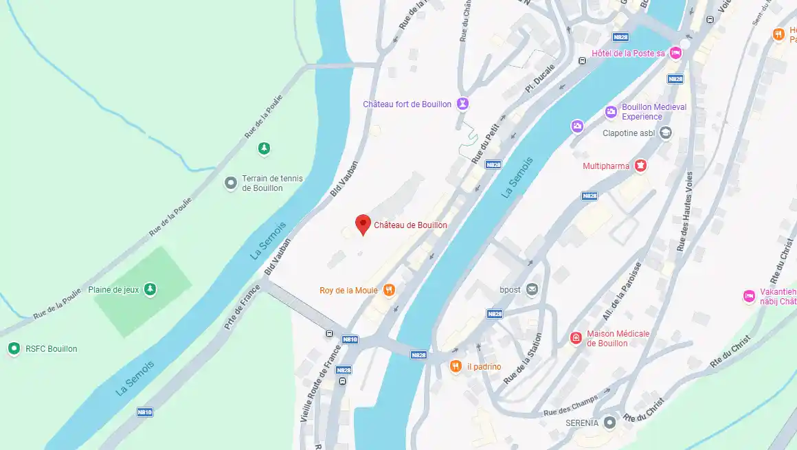 Carte du Château de Bouillon