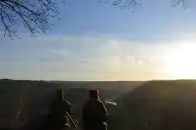 Aangelegd uitzichtpunt met bezoekers